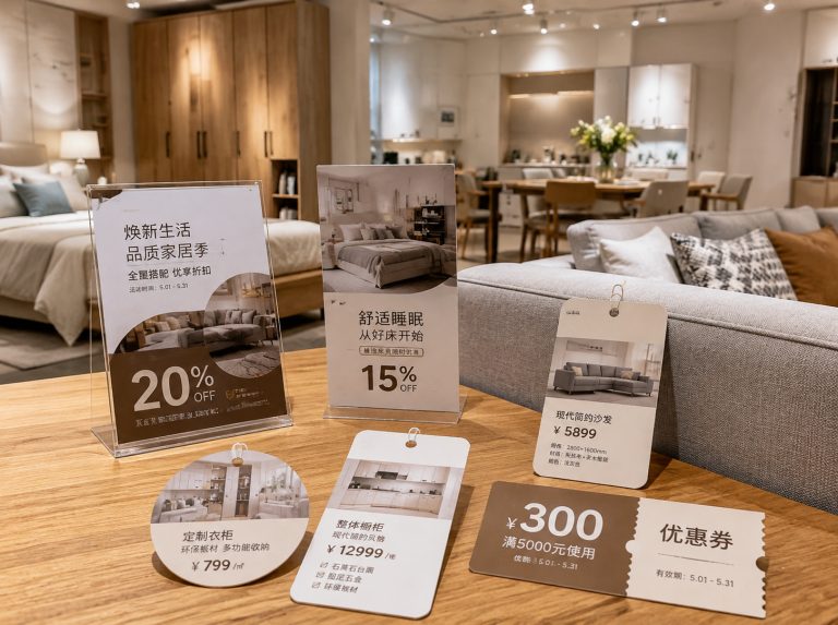 新乡家具门店单页海报与吊牌